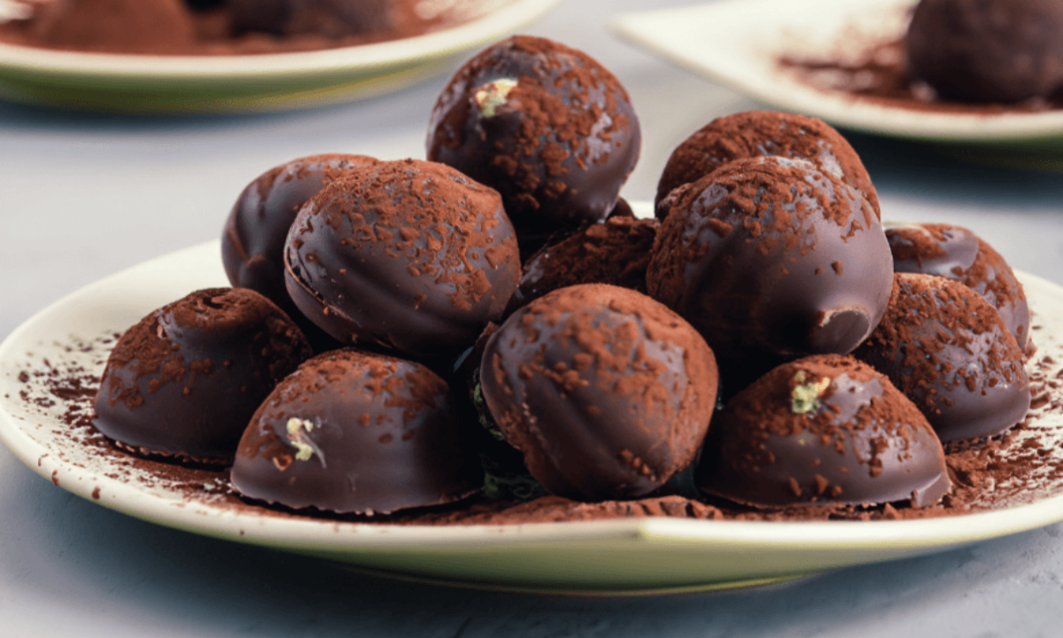 Trufas con chocolate
