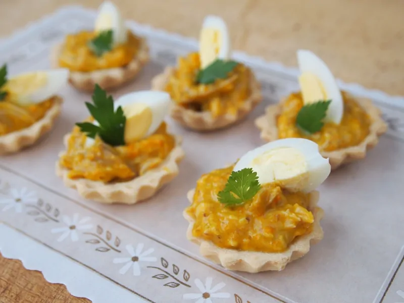 Canapés de ají de pollo