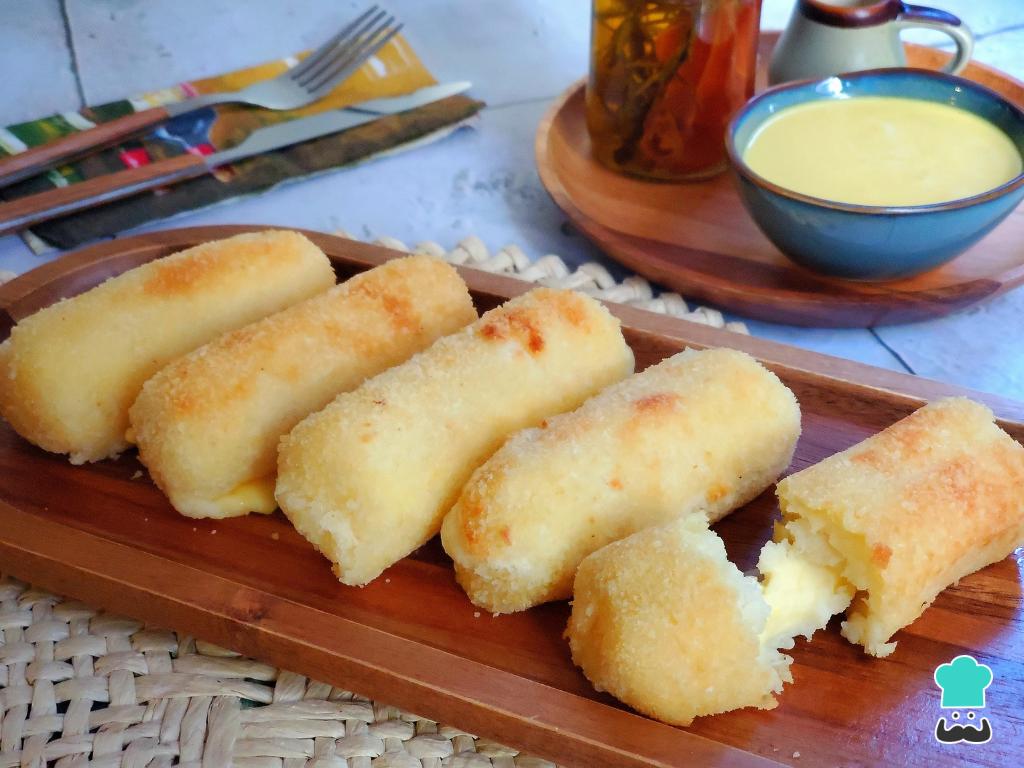 Yuquitas rellenas de queso