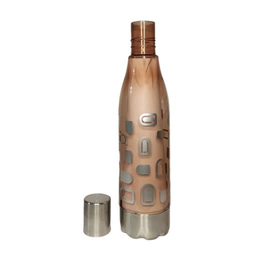 Steel-Insulated Plastic Water Bottle 1 Litre | Bronze