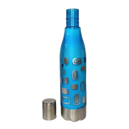 Steel-Insulated Plastic Water Bottle 1 Litre | Blue