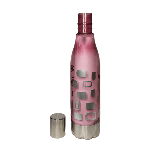 Steel-Insulated Plastic Water Bottle 1 Litre | Pink