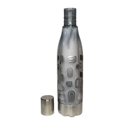 Steel-Insulated Plastic Water Bottle 1 Litre | Grey