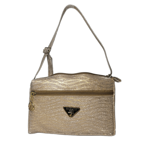 Luxury Gold Wave Textured Crossbody Sling Bag for women