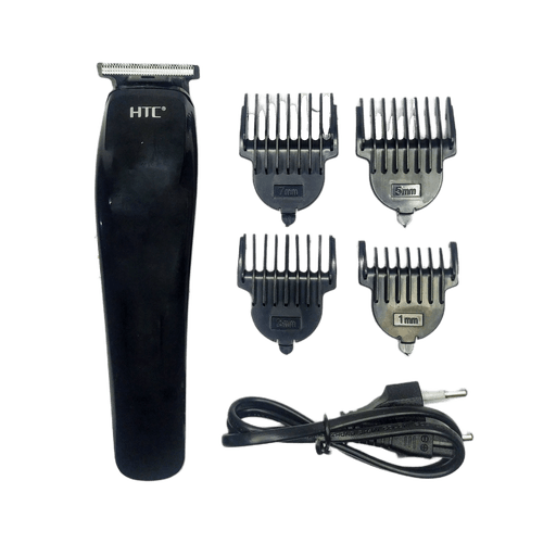 HTC Professional Beard Trimmer Corded Hair Clipper with 4 Guide Combs