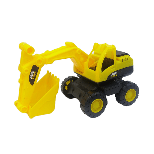 Mini Excavator Digger Toy Friction-Powered Construction Vehicle with Movable Arm