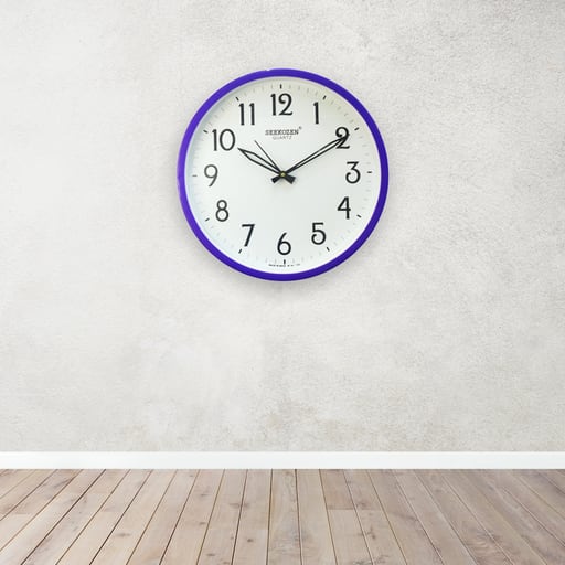Modern Bold Wall Clock 12-Inch Purple High-Contrast Timepiece | Purple