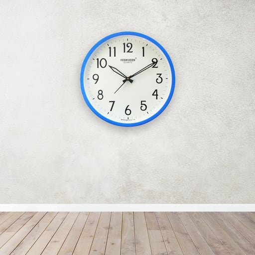 Modern Bold Wall Clock 12-Inch Purple High-Contrast Timepiece | Sky Blue