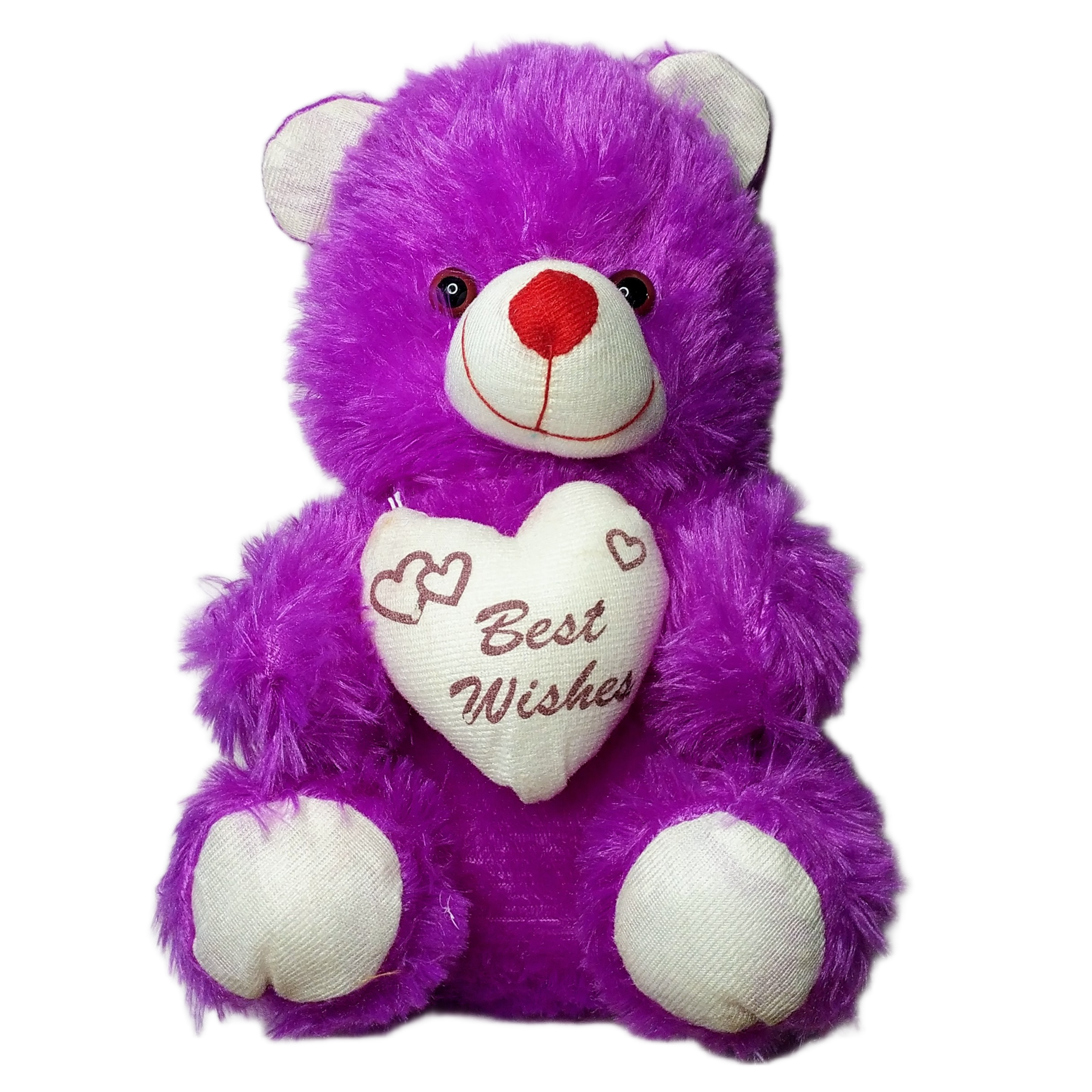 Best Wishes Heart Teddy Bear Super Soft Pink & Purple Love Plush Toy | Purple