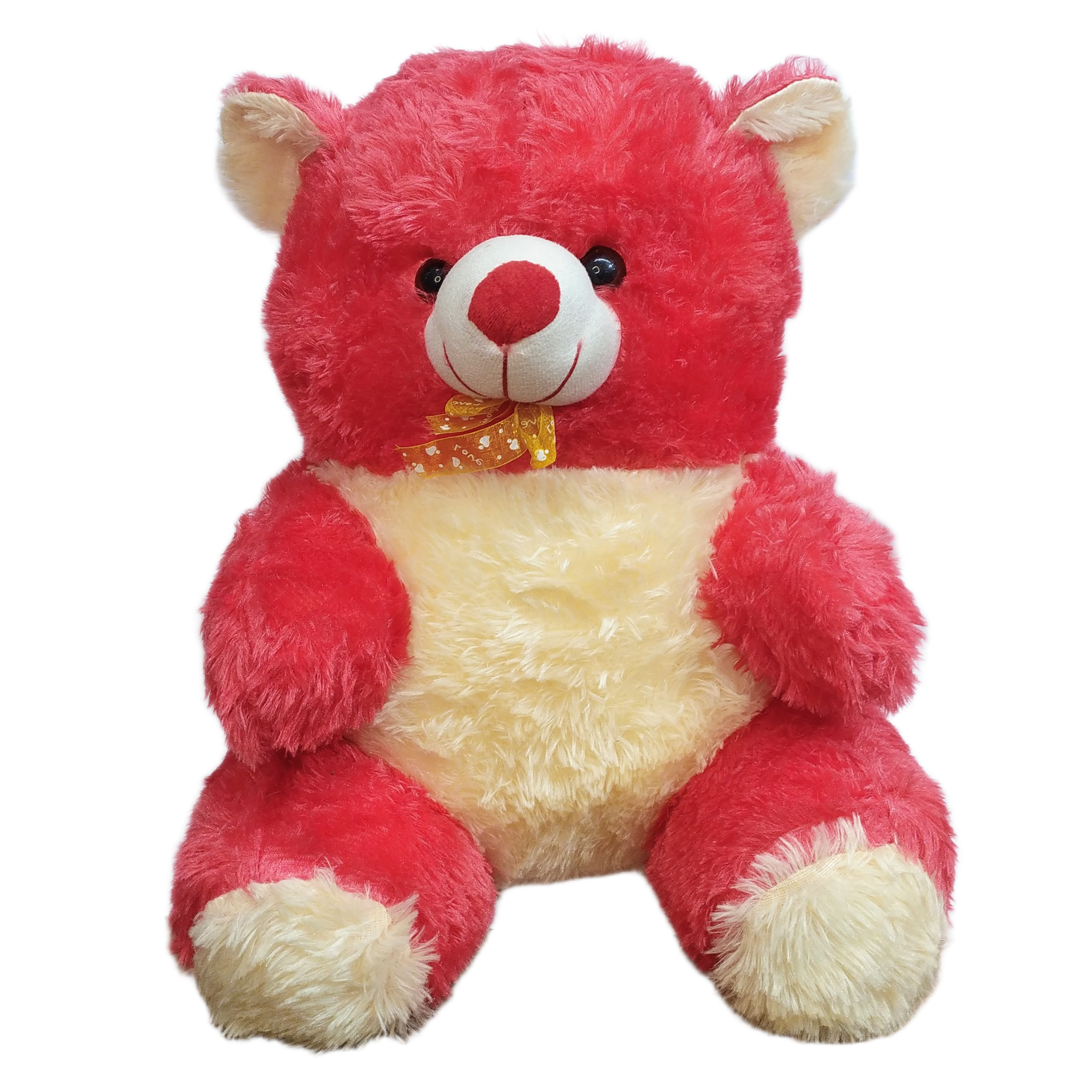 Jumbo Bow-Tie Teddy Bear 50cm Super Soft Red & Yellow Love Plush | Red
