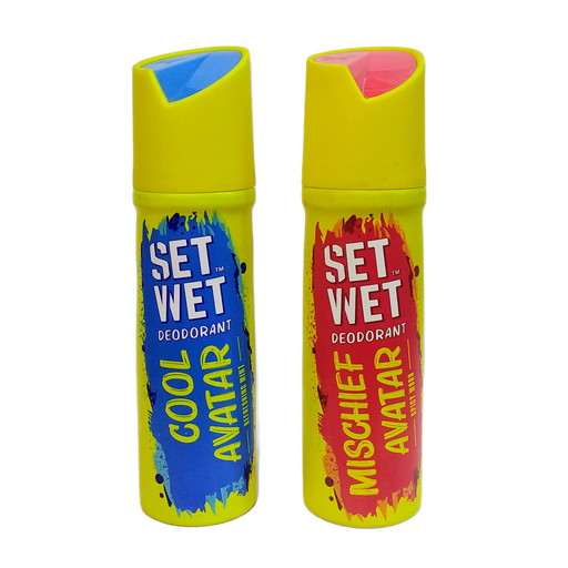 Set Wet Cool Avatar Deodorant Spray Fresh Fragrance for Men 150ml - Pack of 2