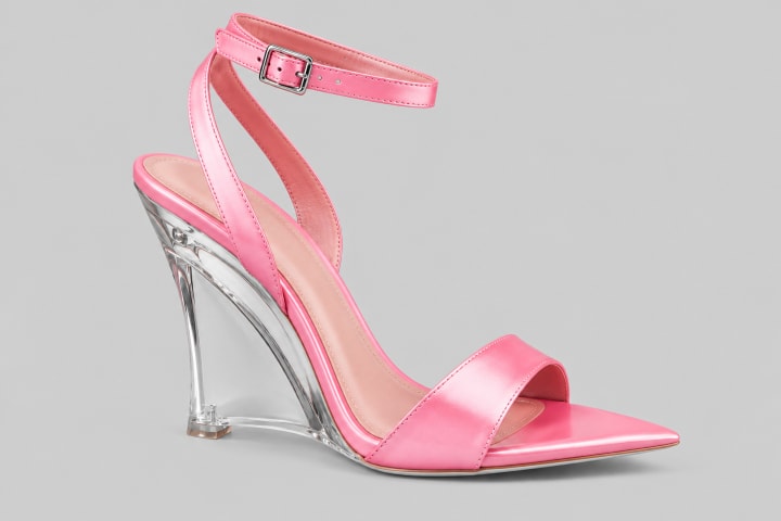 Pink Transparent Wedge alternate view — Stellar Heels