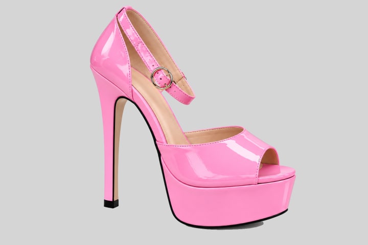 Pink Platform Heel alternate view — Stellar Heels