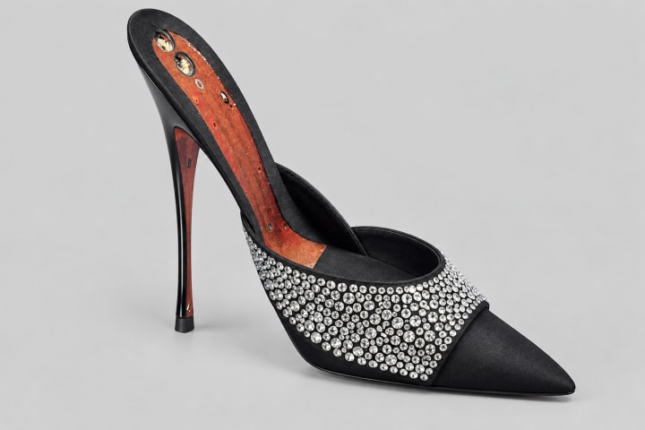 Black Rhinestone Heel — Stellar Heels