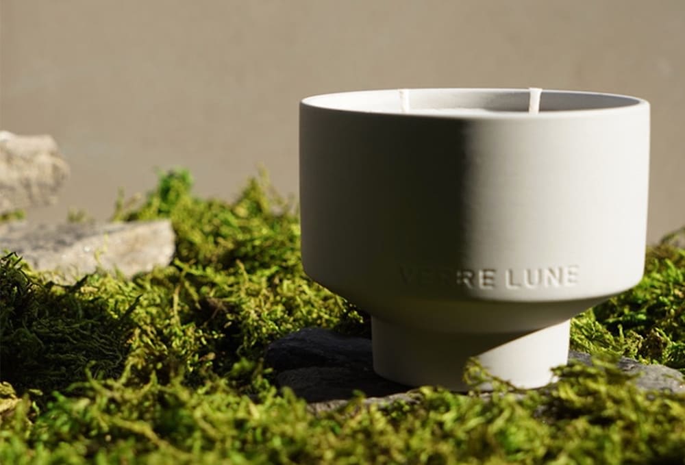Bougie Stone de Verre Lune