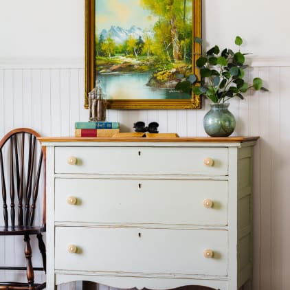 Furniture upgraded with pale green Fusion paint