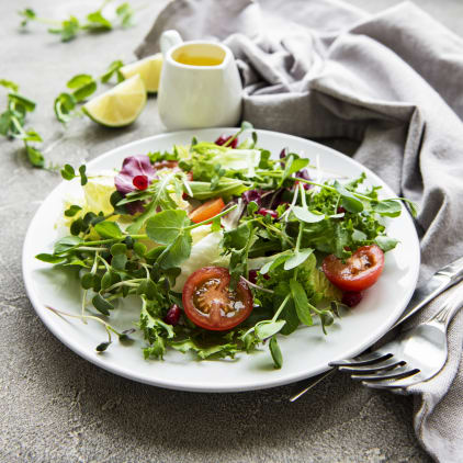 Salad with microgreens