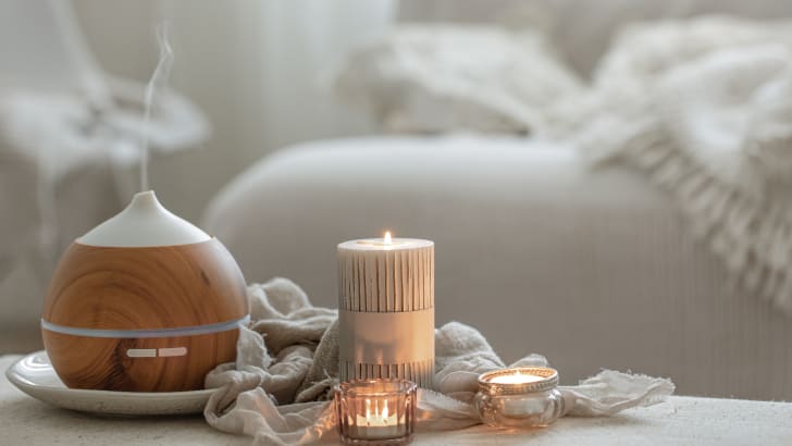 Bougies et diffuseur d'aromathérapie