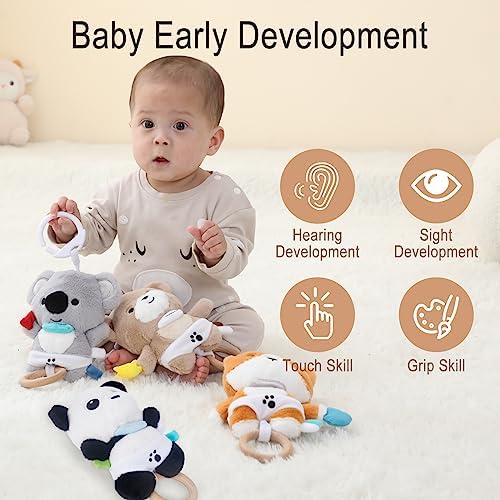 Vue 3 de Peluche Bebe Ours Doudou