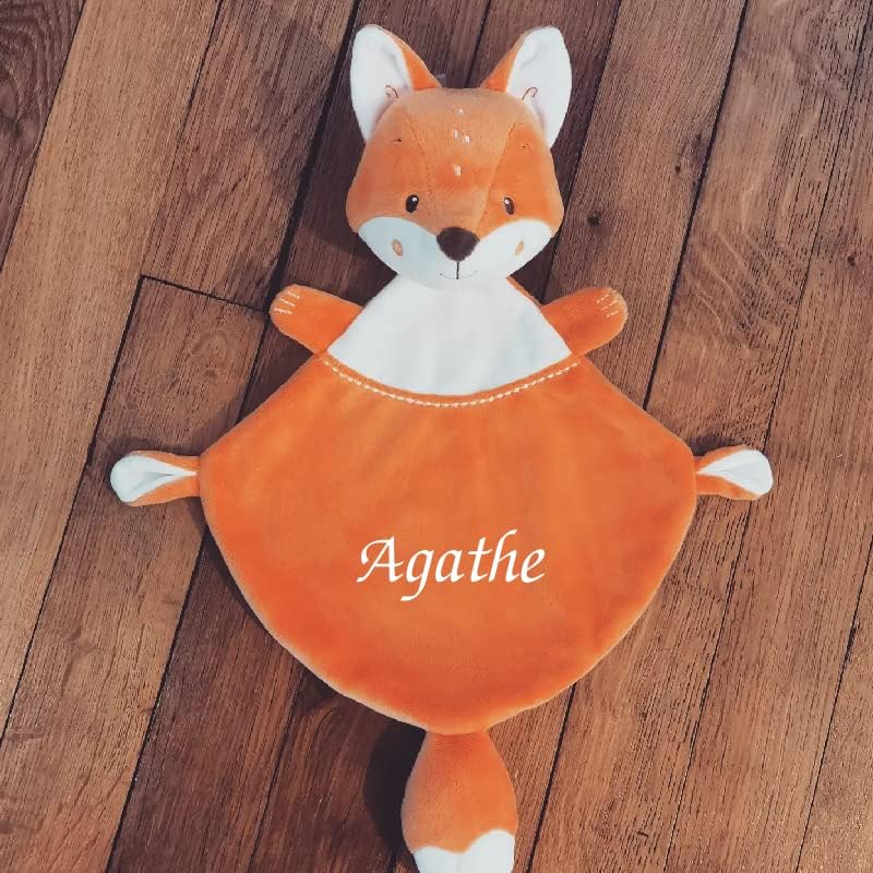 Doudou Personnalise Renard Orange