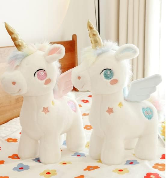 Vue 3 de Peluche Licorne Grand Pour