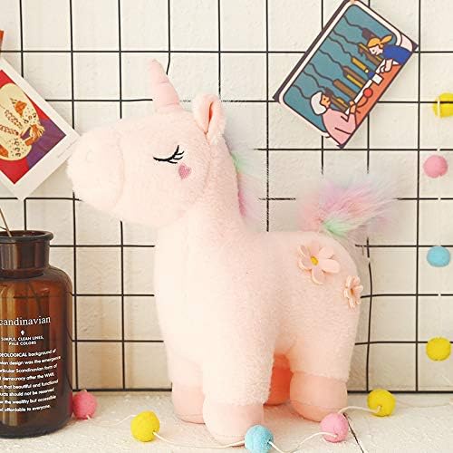 Vue 3 de Railonch Peluche Licorne Arcenciel