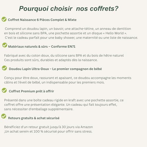 Vue 3 de Coffret Naissance Pieces Mixte