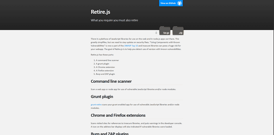 Retire.js