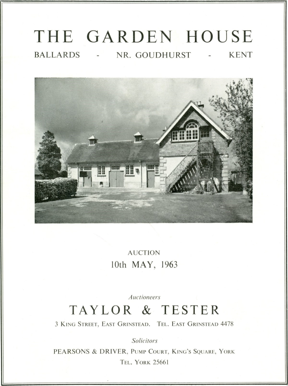 The Coach House, Ballards, Near Goudhurst, in 1963