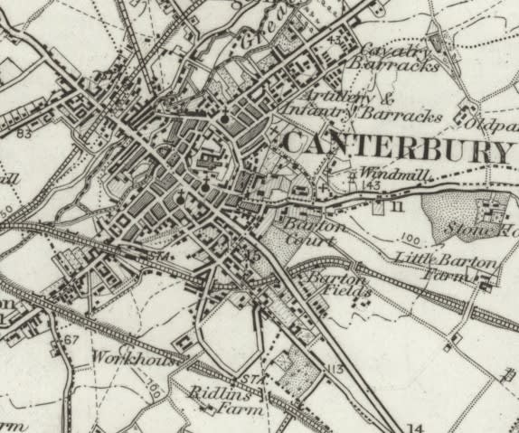 O.S. map of Kent 1873. Reproduced with the permission of the National Library of Scotland.