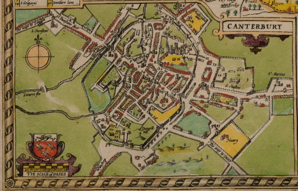 John Speed's England : a coloured facsimile of the maps and text from the theatre of the Empire of Great Britaine, first edition, 1611 Pt. 2, Kent, Sussex, Surrey, Berkshire, Middlesex, Essex, Suffolk, Norfolk, Hertfordshire, Buckinghamshire. John Arlott, ed. Pheonix, 1953.