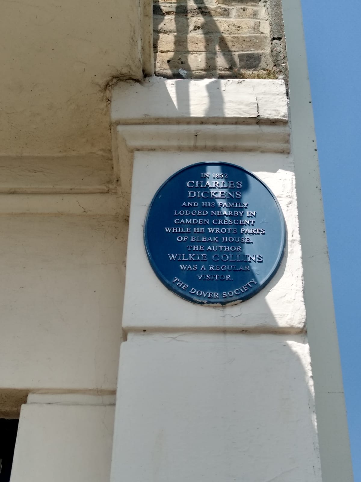 Blue Plaque commemorating Dickens visit to Dover