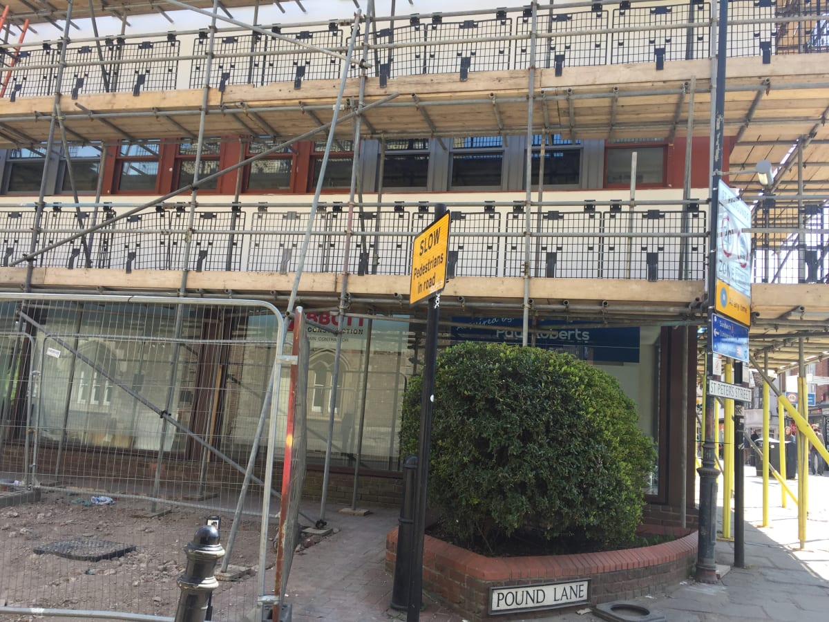 Former Barretts showroom, now being renovated