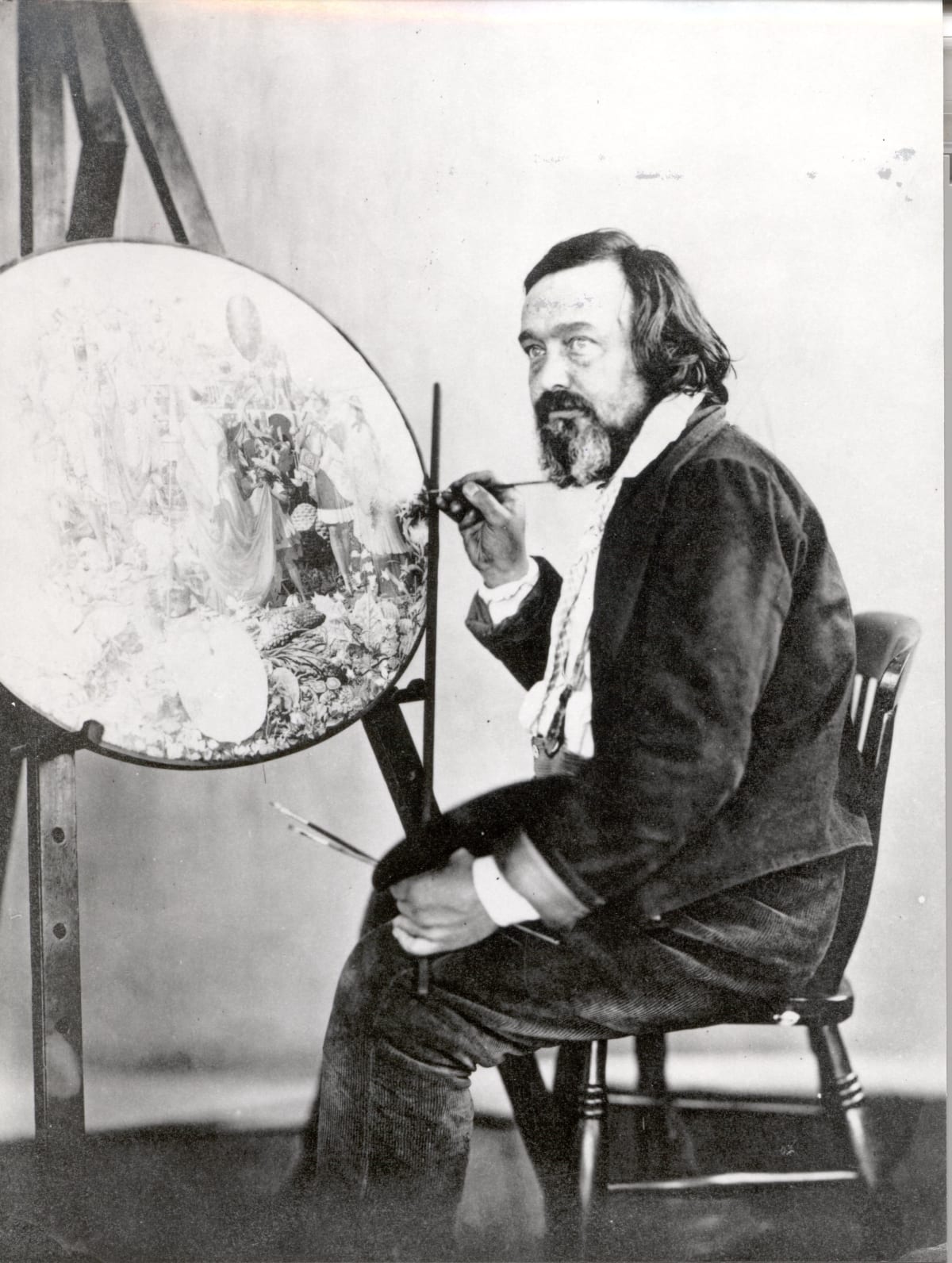 Richard Dadd at his easel, 1850s