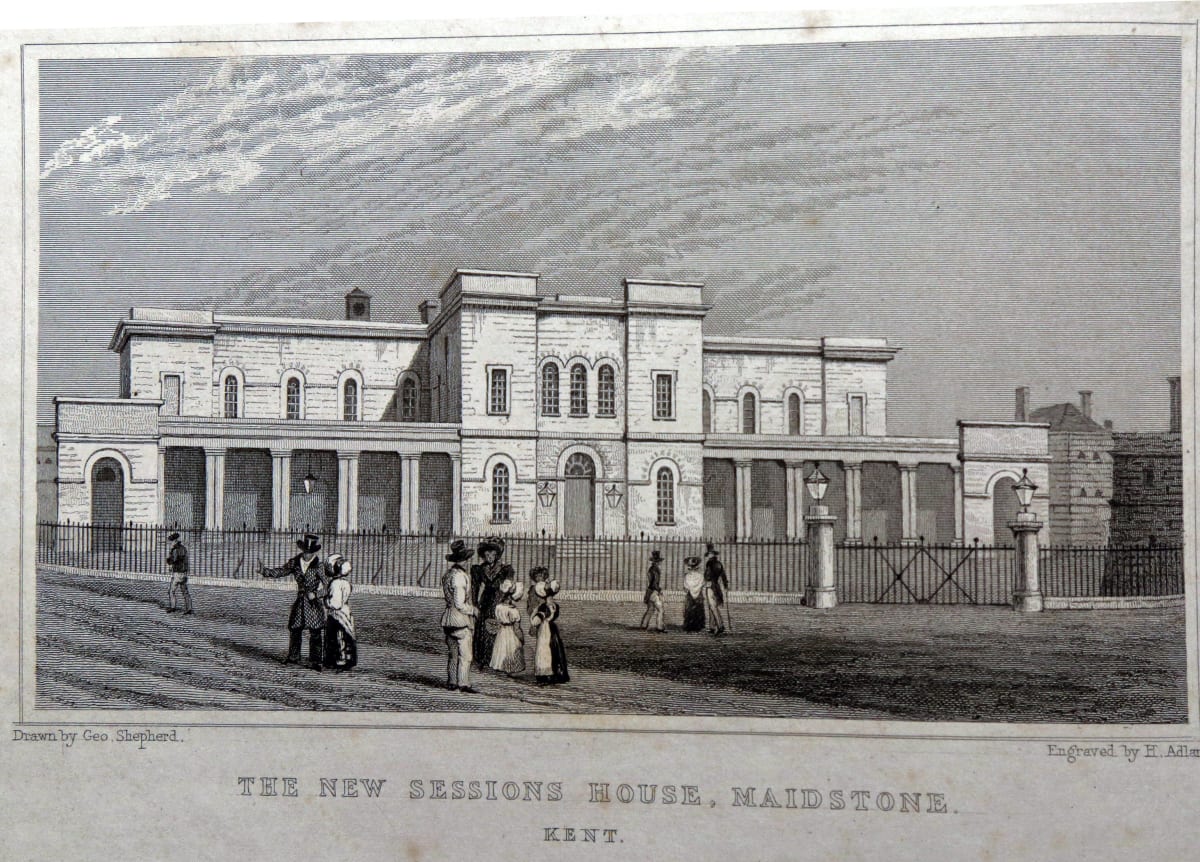 The Picturesque Beauties of Great Britain: Kent: The New Sessions House, Maidstone