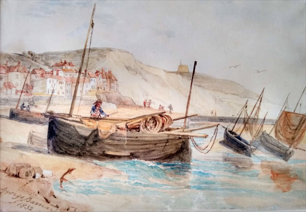 The Harbour, Folkestone, looking east by George Barnard