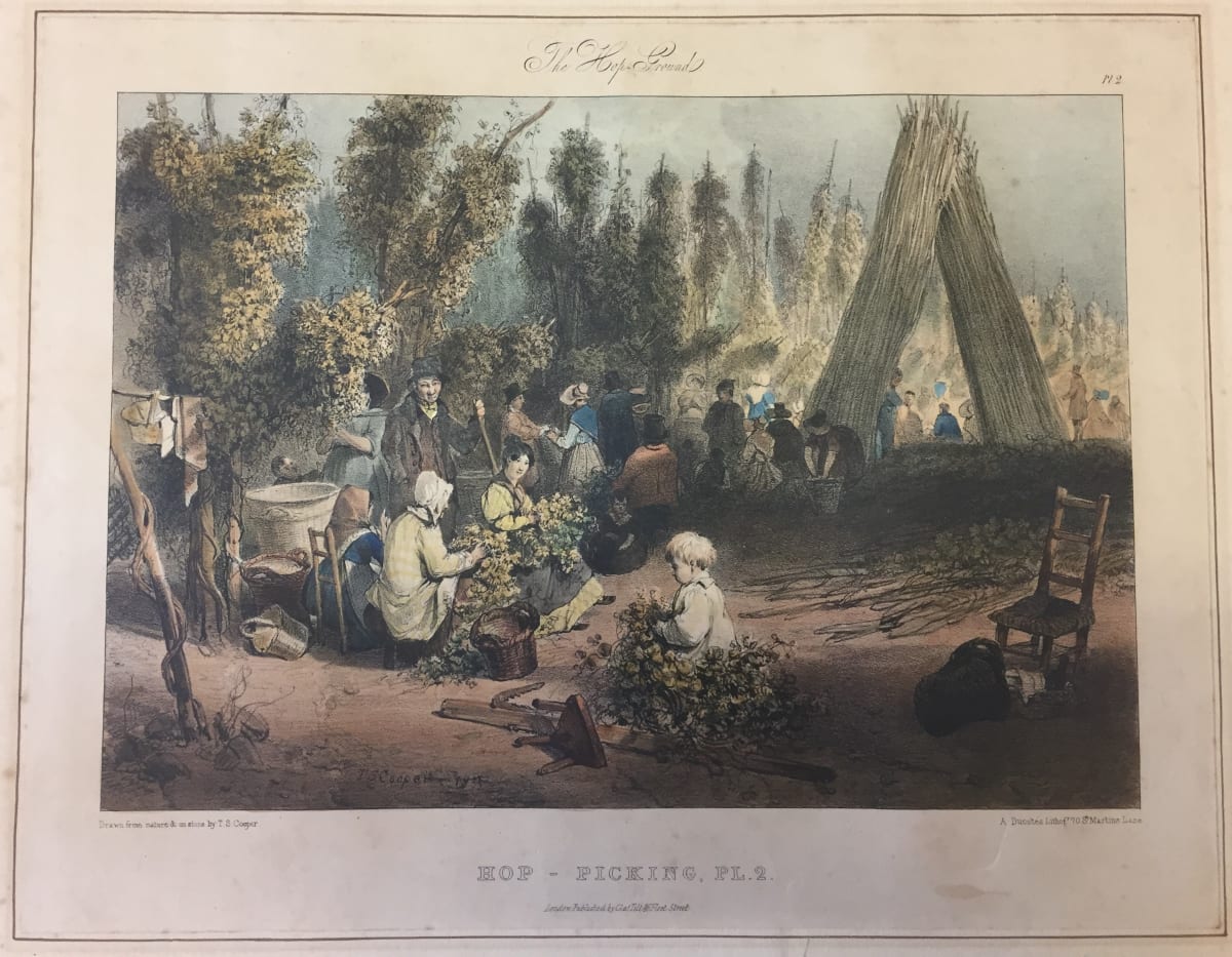 The Hop Ground, Hop-Picking, Plate 2 by Thomas Sidney Cooper