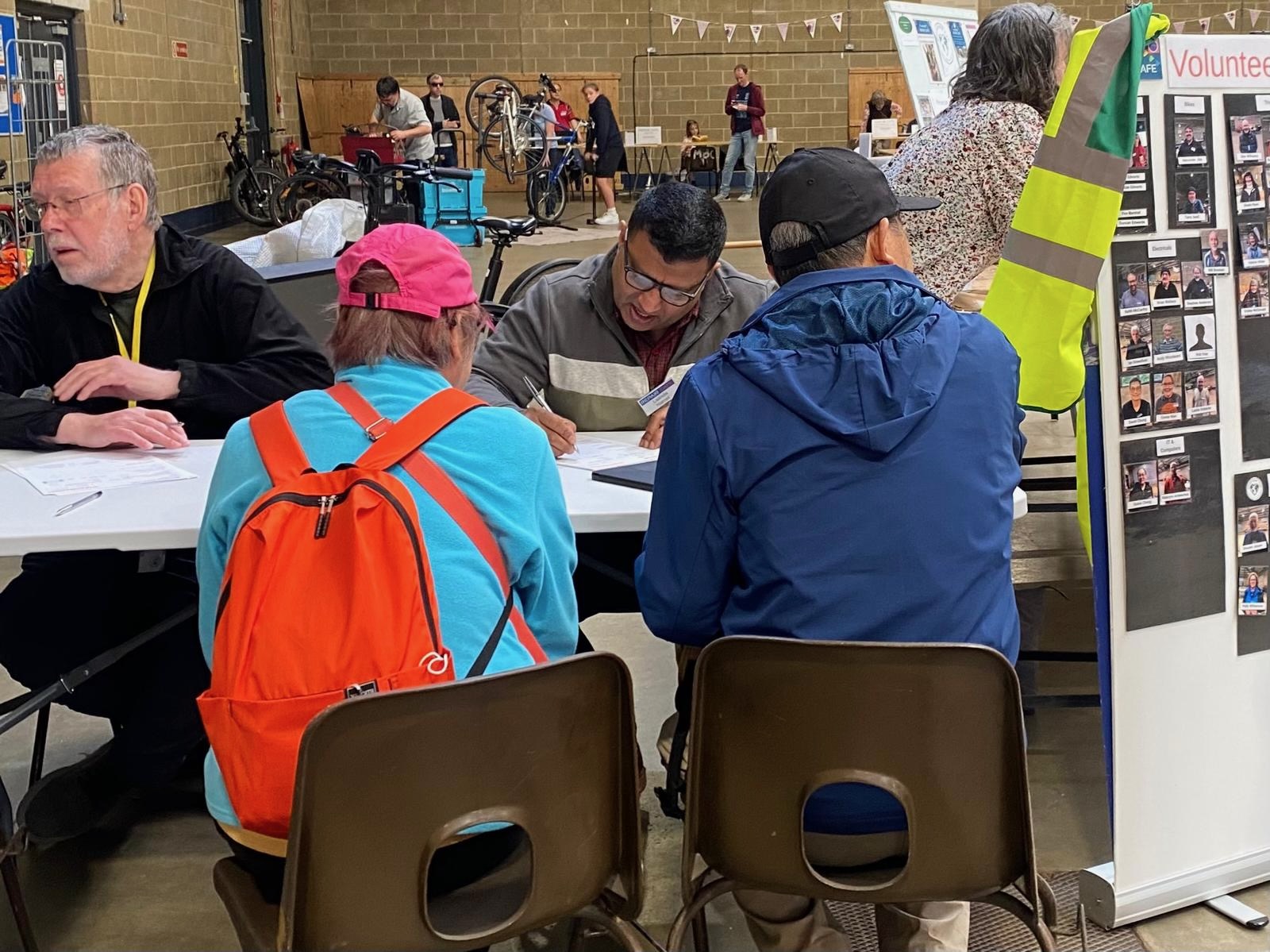 Repair Cafe volunteer support during the 2 May event