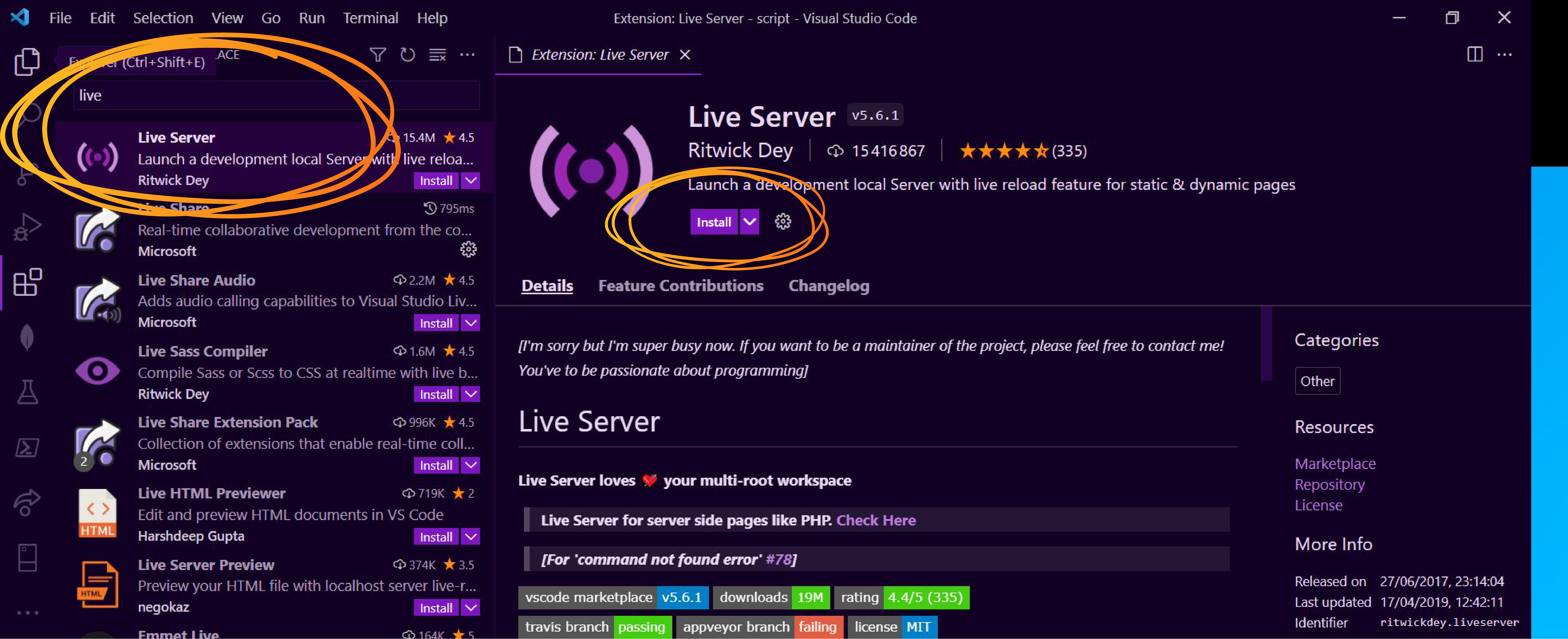 Live Server Extension