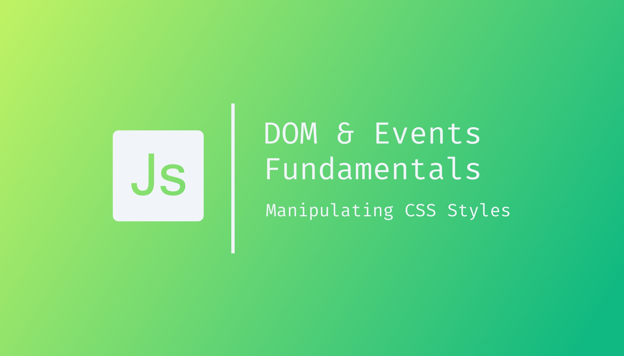 DOM & Events Fundamentals