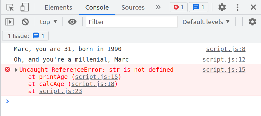 Variable Access Block Scope Error