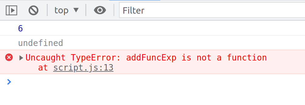 Log Output value of addFuncExp