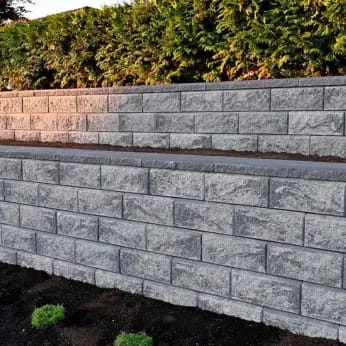 Retaining wall installation