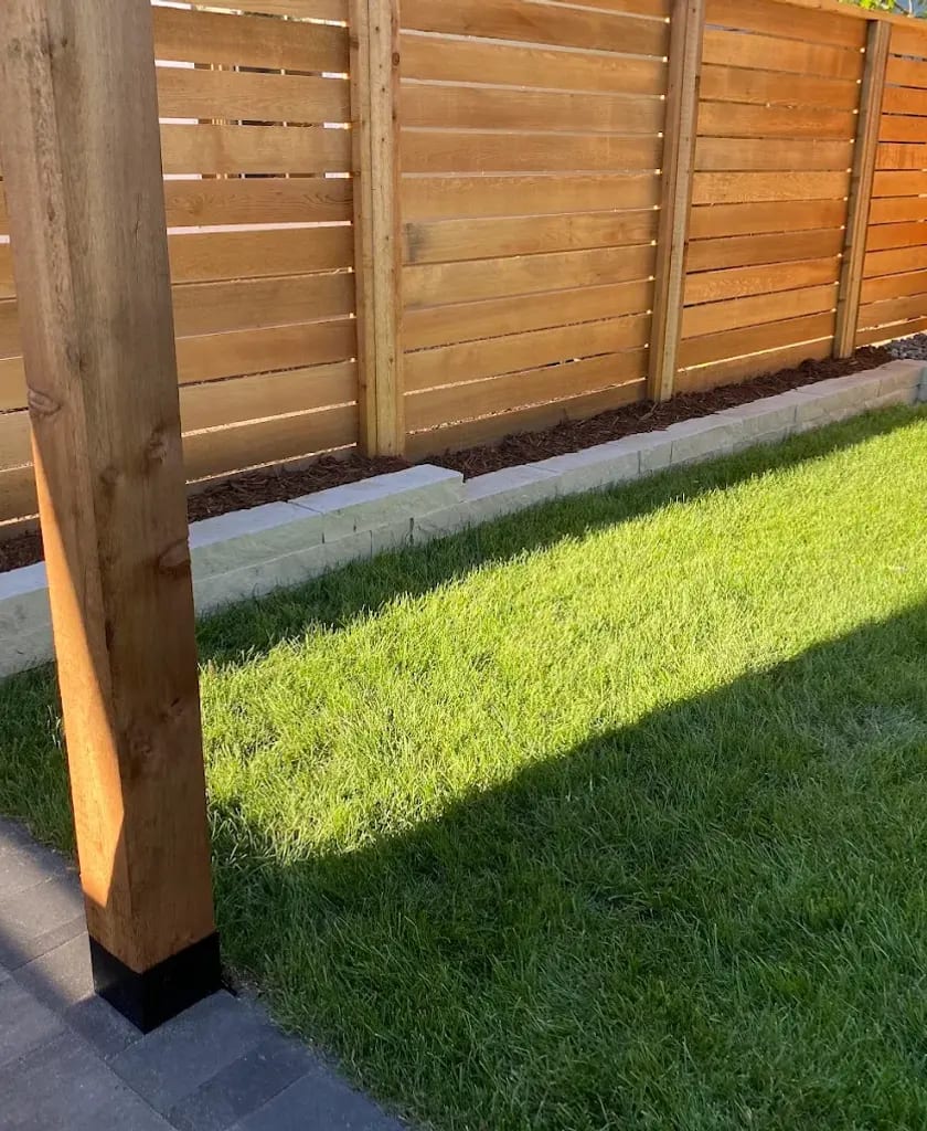 Garden wall project in Sherwood Park