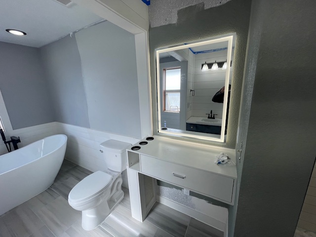 Spa Bath During Construction