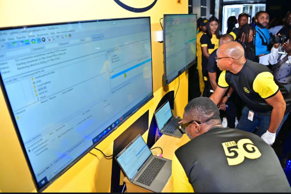 Guests examining the possibilities of MTN's 5G launch in Lagos