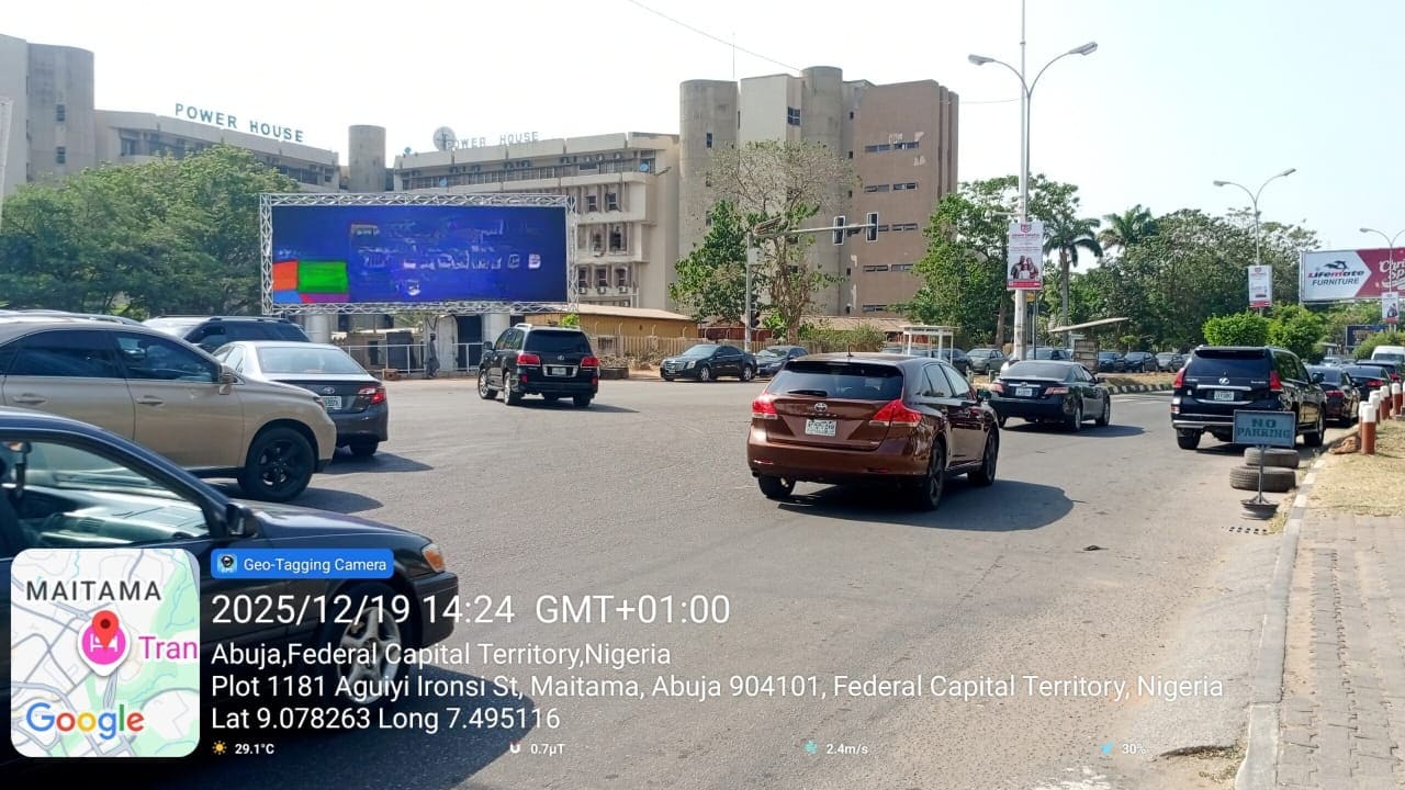 LED Billboard Aguyi Ironsi By Hilton Hotel Junction, FCT, Abuja