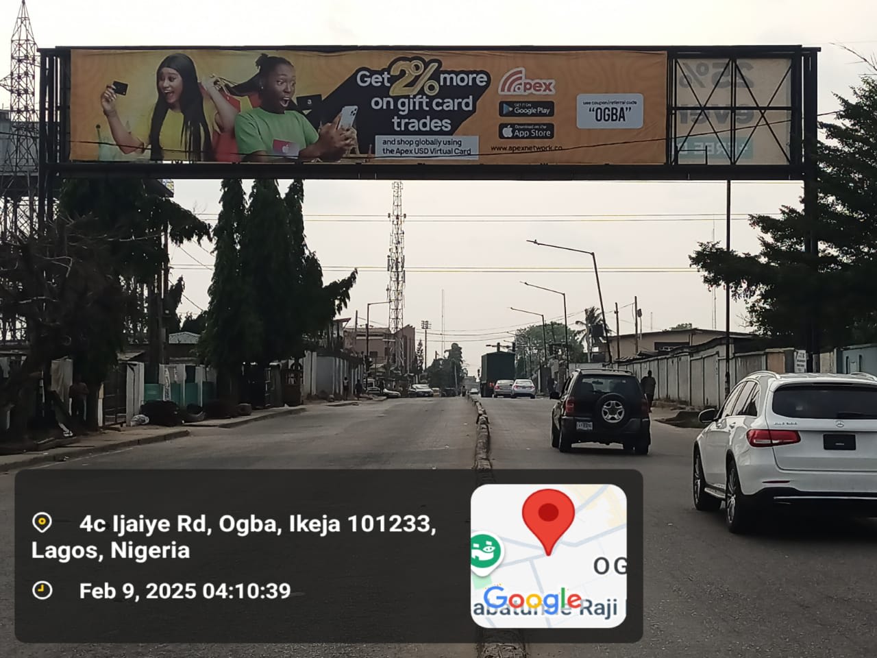Gantry Billboard Ijaiye medium shopping centre Estate, Ogba, Lagos