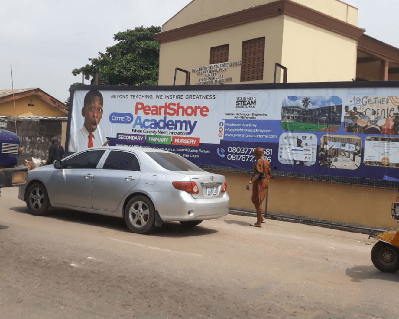Wall mount Billboard Ipaja/ Ayobo Road By Church Bus Stop, Lagos