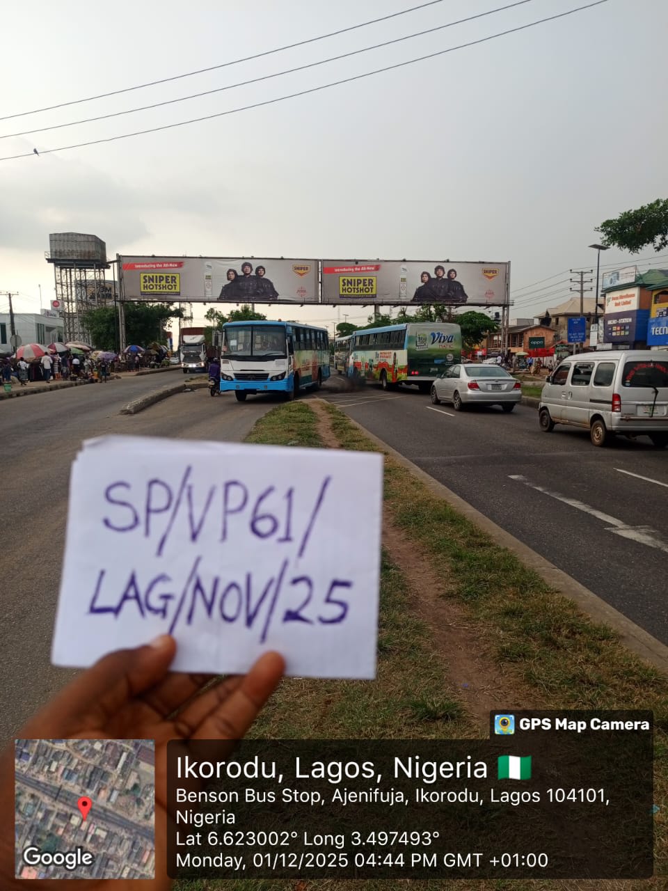 Gantry Billboard Lagos - ikorodu road by Benson bus stop, Lagos State